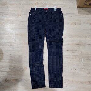 Suko Jeans Polka Dot Navy Blue Skinny Pants